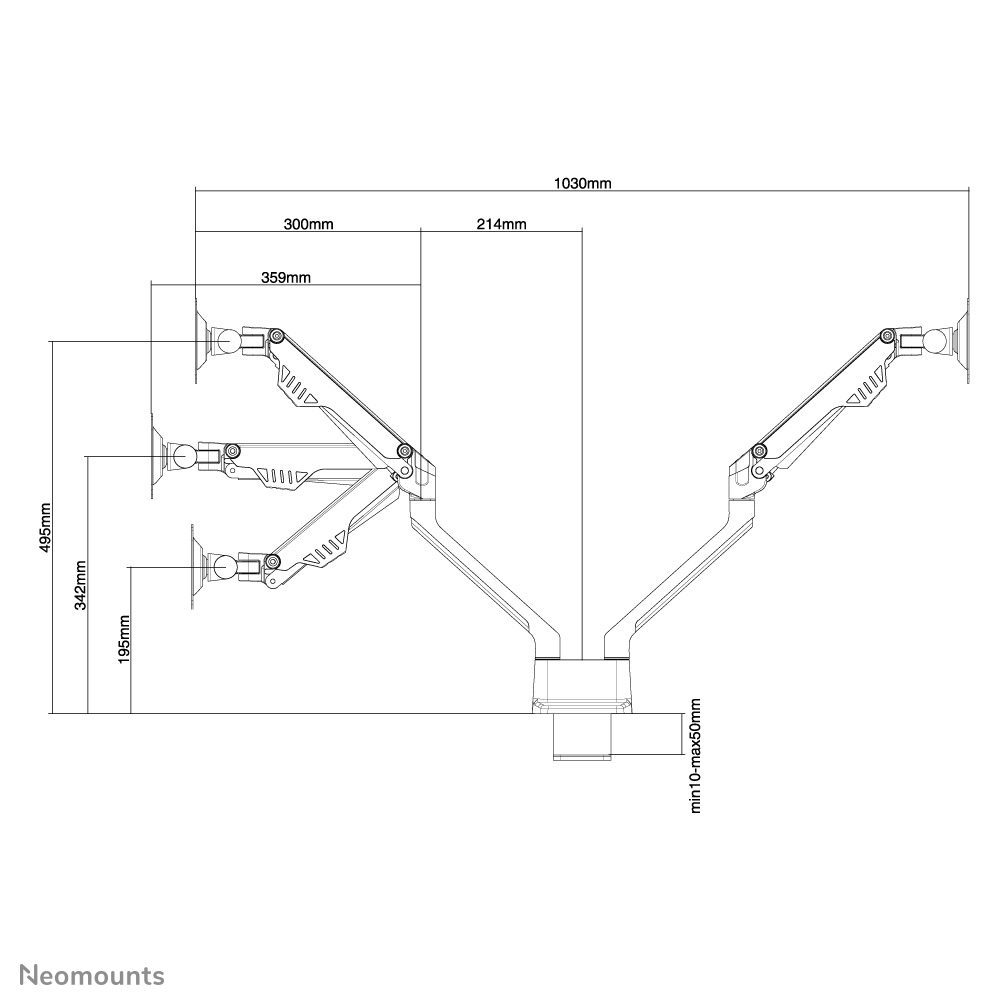 Fpma D Dwhite Neomounts Desk Monitor Arm Neomounts